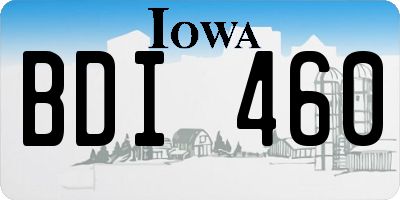 IA license plate BDI460