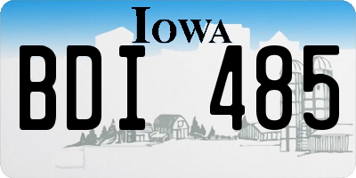 IA license plate BDI485