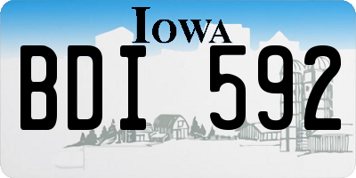 IA license plate BDI592