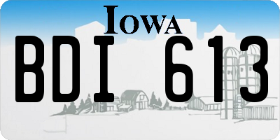 IA license plate BDI613