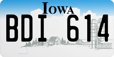 IA license plate BDI614