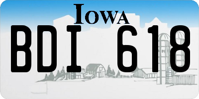 IA license plate BDI618