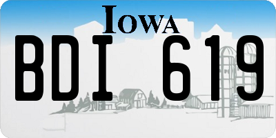 IA license plate BDI619