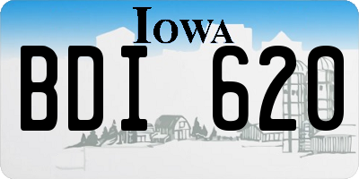 IA license plate BDI620