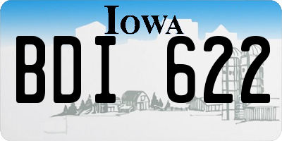 IA license plate BDI622