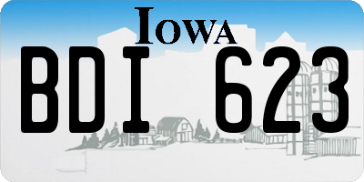 IA license plate BDI623