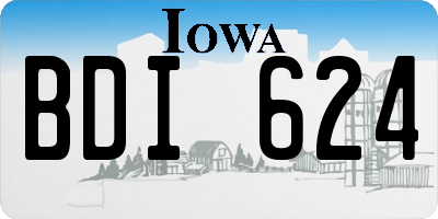 IA license plate BDI624