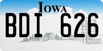 IA license plate BDI626