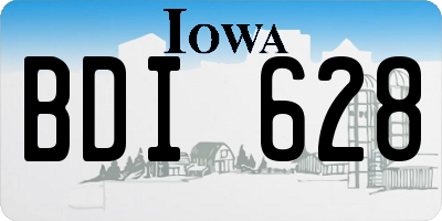 IA license plate BDI628