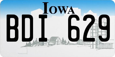 IA license plate BDI629