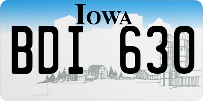 IA license plate BDI630