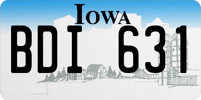 IA license plate BDI631