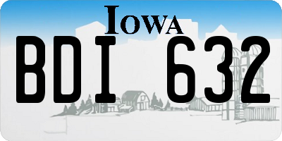 IA license plate BDI632
