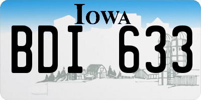 IA license plate BDI633