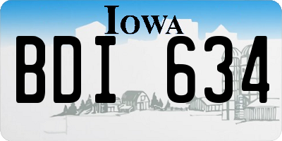 IA license plate BDI634