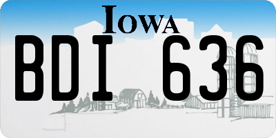 IA license plate BDI636