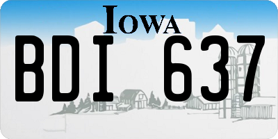 IA license plate BDI637