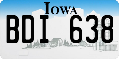 IA license plate BDI638