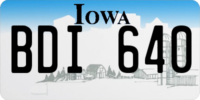 IA license plate BDI640