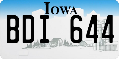 IA license plate BDI644