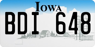 IA license plate BDI648