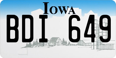 IA license plate BDI649