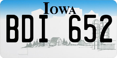 IA license plate BDI652
