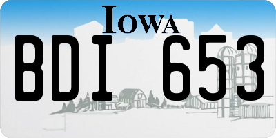 IA license plate BDI653