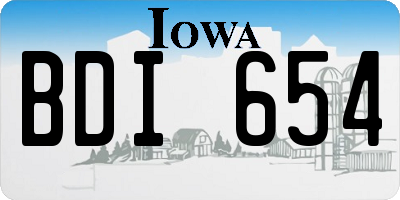 IA license plate BDI654