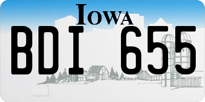 IA license plate BDI655