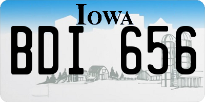 IA license plate BDI656