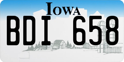 IA license plate BDI658