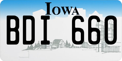 IA license plate BDI660