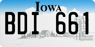 IA license plate BDI661