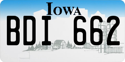 IA license plate BDI662