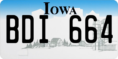 IA license plate BDI664