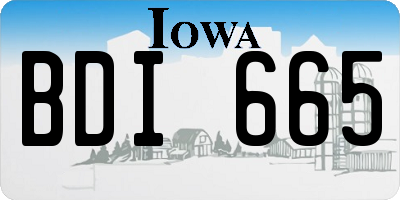 IA license plate BDI665