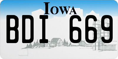 IA license plate BDI669