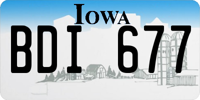 IA license plate BDI677