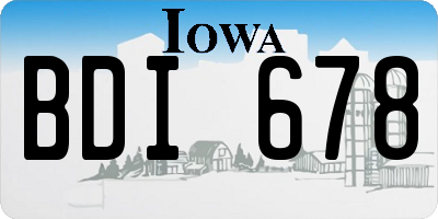 IA license plate BDI678