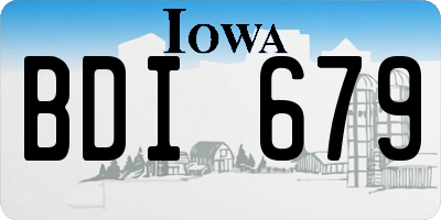 IA license plate BDI679