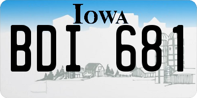 IA license plate BDI681