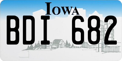 IA license plate BDI682