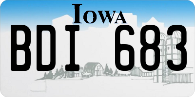 IA license plate BDI683