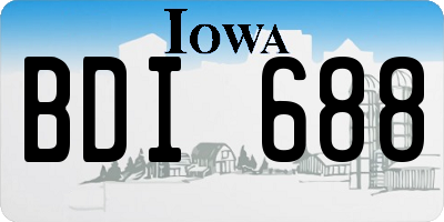 IA license plate BDI688