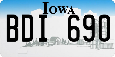 IA license plate BDI690