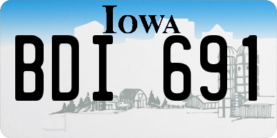 IA license plate BDI691