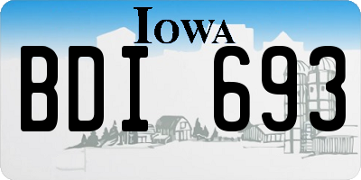 IA license plate BDI693