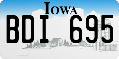 IA license plate BDI695