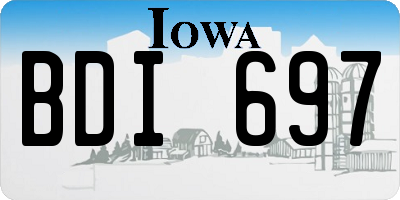 IA license plate BDI697